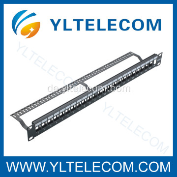 24port leere Patchpanel mit Kabel-Manager